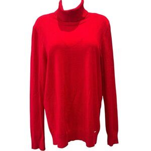 Calvin Klein Red‎ Turtleneck Sweater Lightweight Knit Women’s L